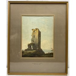 John Varley (British 1778-1842): 'Scarborough Castle', watercolour unsigned, titled and dated 1816 on the mount 29cm x 22cm