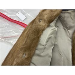 Lady's mink jacket with original shop ticket, insurance valuation dated 1982 and family presentation note
