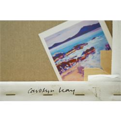Carolyn Kay (British Contemporary): 'Anglesey -Newborough Beach', acrylic on canvas signed, titled verso 50cm x 50cm 