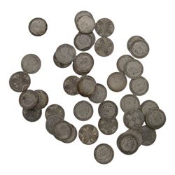 Approximately 497 grams of Great British pre-1920 silver one florin coins