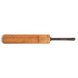 Victorian Jefferies & Malings of Woolwich cricket bat with silver plaque, presented to A.G. Baker for the Highest Average December 1874, together with a Gunn & Moore Ltd 'The Autograph' cricket bat (2)
