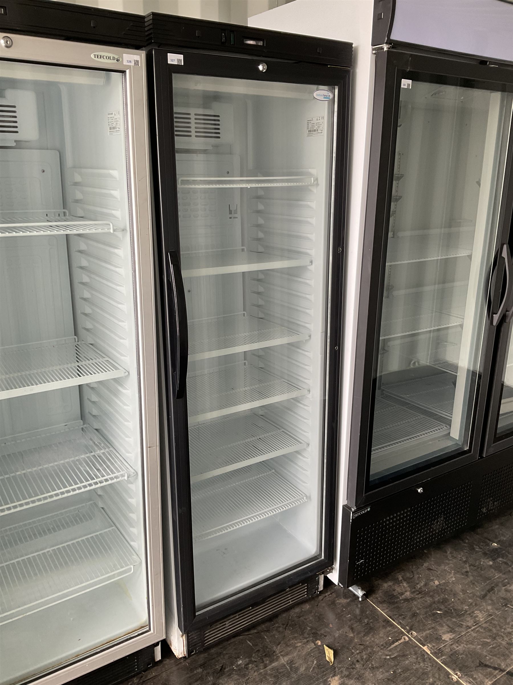 Interlevin SC381 left handle glass door fridge - THIS LOT IS TO BE COLLECTED BY APPOINTMENT FROM DUGGLEBY STORAGE, GREAT HILL, EASTFIELD, SCARBOROUGH, YO11 3TX