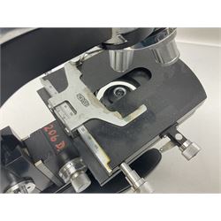 Four microscope, comprising W.J George Ltd, Watson Service 716606, Meopta no 230087 and one other  