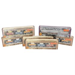 Six Bachmann 00 gauge Coal Traders Classics and Tank Traffic Classics triple wagon packs, comprising five 33033 Coal Traders Classics Yorkshire and one 37665 Tank Traffic Classics 14 Ton Tank Wagons in BP silver, all boxed