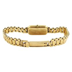 Uno Depuis ladies 9ct gold quartz wristwatch, on integral 9ct gold bracelet, hallmarked