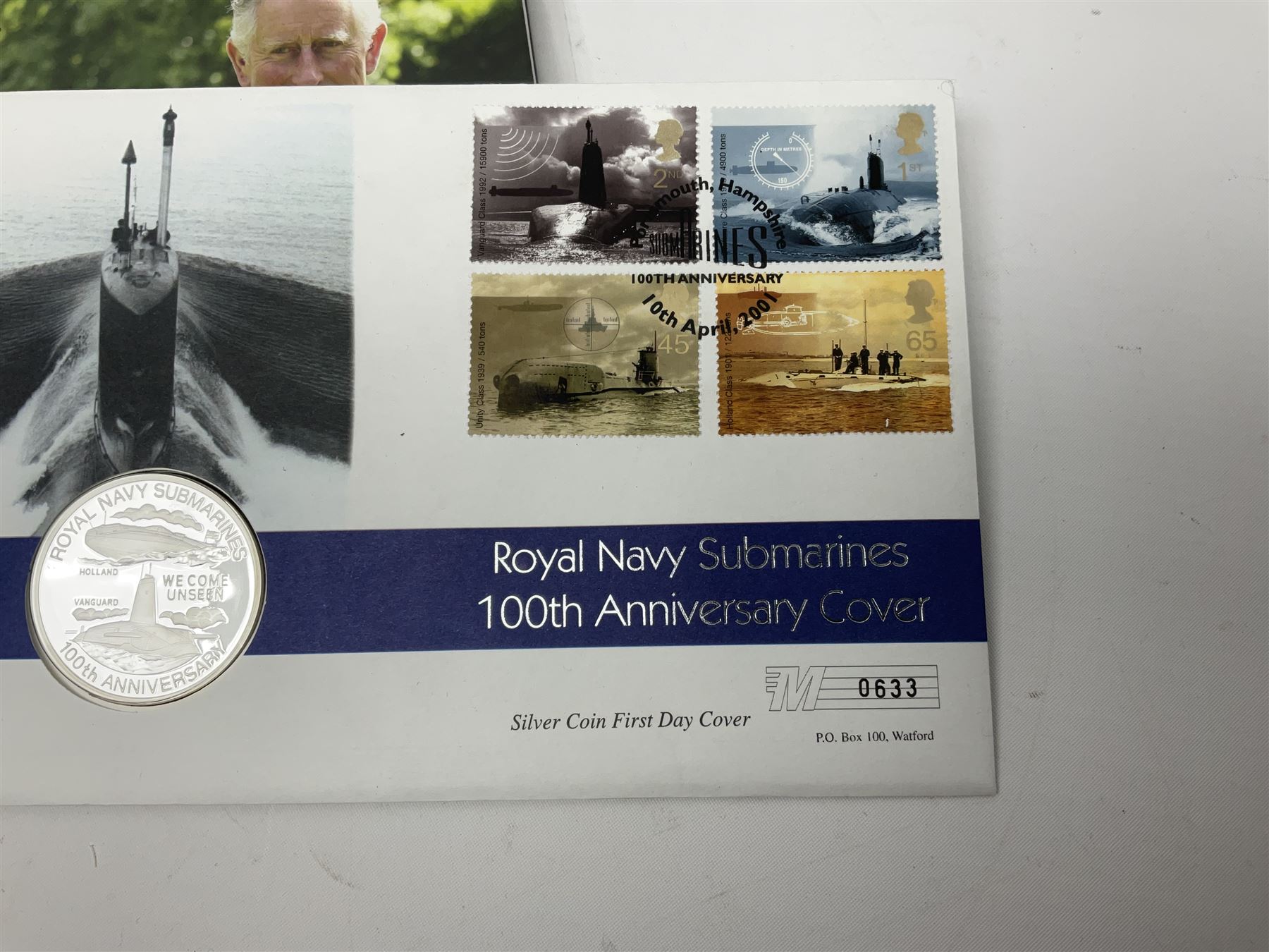 Commonwealth Of The Bahamas 1978 silver proof ten dollars coin with certificate, Queen Elizabeth II Turks and Caicos Islands silver twenty crowns coin in commemorative first day cover, The Royal Mint United Kingdom 2018 'Celebrating the 70th Birthday of HRH The Prince of Wales' five pound coin in card folder and 2022 The Snowman and The Snowdog coloured fifty pence coin