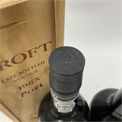 Mixed ports; comprising Croft, 1983 and 1970 vintage port and Pocas Junior, 1978 vintage port, various content and proof (3)