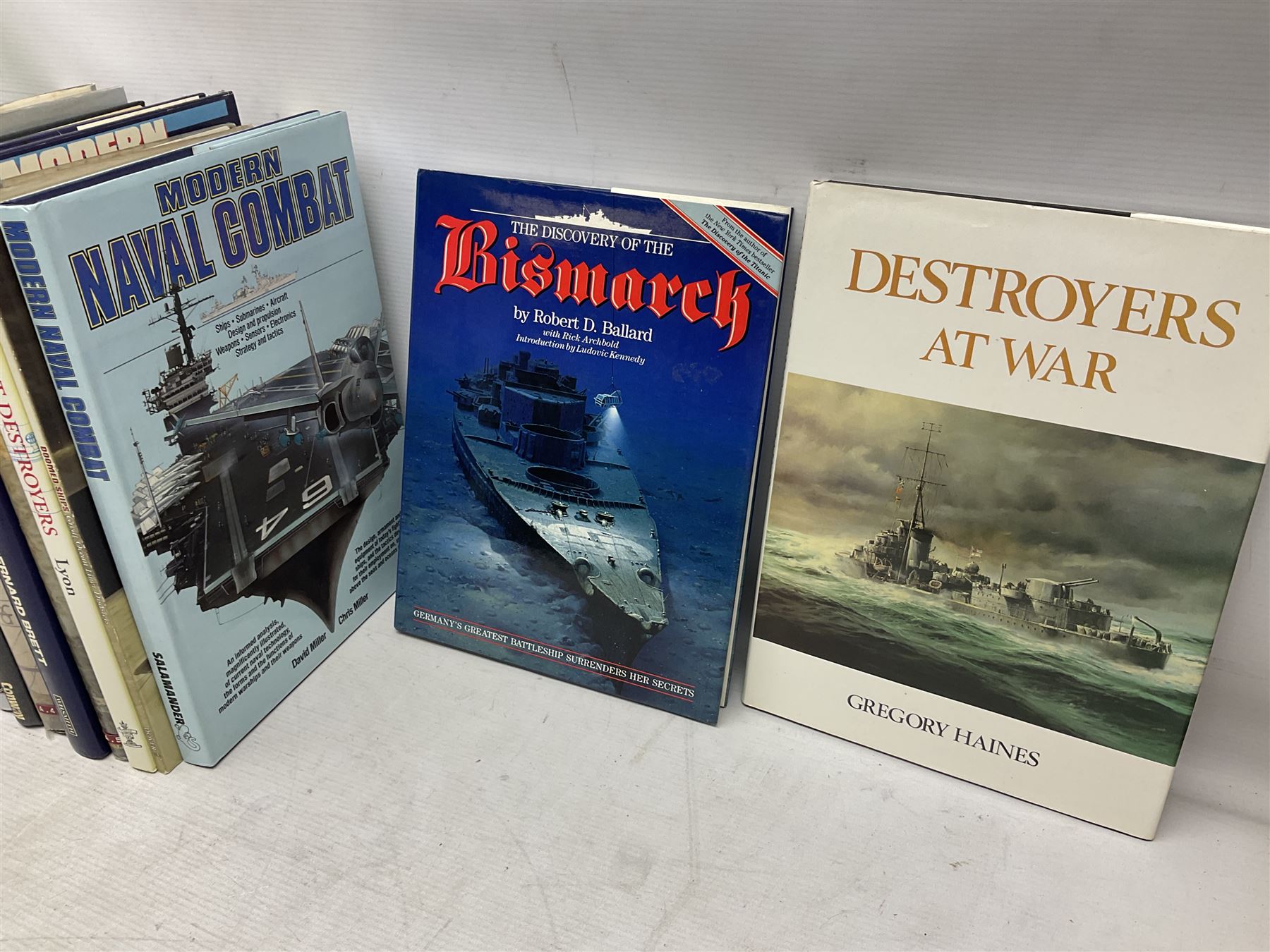Twenty-seven books of maritime and naval interest including Archibald: The Fighting Ship in the Royal Navy; Chant: The History of the World's Warships; Groner: German Warships 1815-1945; books on seapower, destroyers, battleships, cruisers, seamanship etc