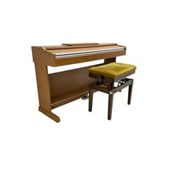 Yamaha YDP131 digital piano, in light wood case, with stool