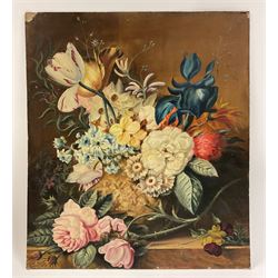 Frank Lonsdale (Scarborough 20th Century): Floral Still Lifes, pair oils on canvas board signed and dated 1970 and 1968, 72cm x 63cm (unframed) (2)