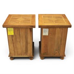 Barker & Stonehouse - pair of 'Flagstone' bedside cabinets, single drawer above a cabinet