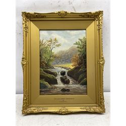 JR Smith after William Mellor (British 1851-1931): 'The Greta - Rokebury' near Barnard Castle, oil on canvas signed, titled on the slip