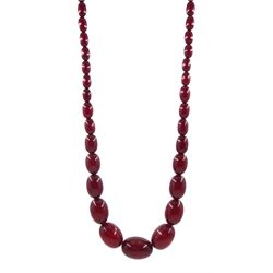 Single strand cherry amber type necklace