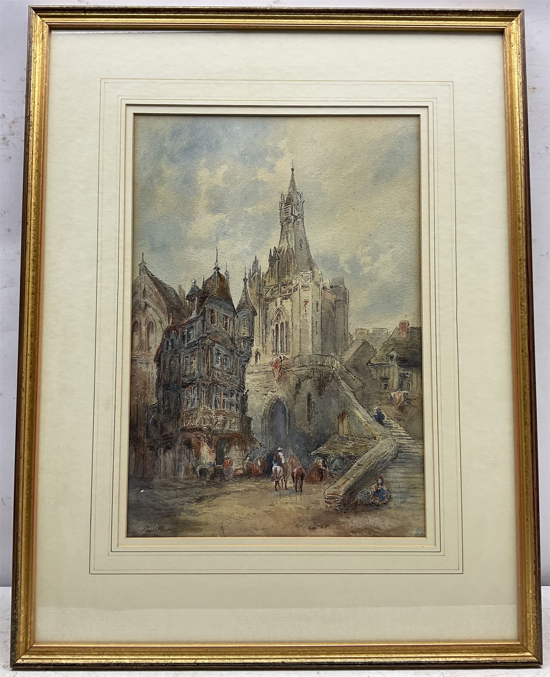 Paul Marny (French/British 1829-1914): 'Rouen', watercolour signed and titled 46cm x 32cm 
Provenance: West Yorkshire dec'd estate, purchased David Duggleby Ltd 9th September 2016 Lot 96