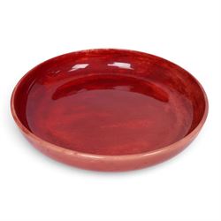 Bernard Moore flambe bowl, signed beneath, D37cm