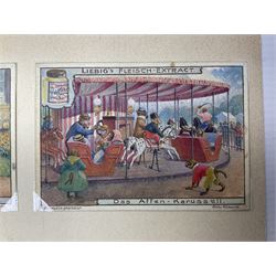 Six original Liebig watercolour illustrations: 'Theatre des Singes'