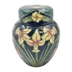 Moorcroft ginger jar, decorated in the the Carousel pattern by Rachel Bishop, dated 1996, limited edition no. 708, H16cm