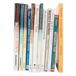 Twelve modern toys and collectables books, including Toy Soldiers, Transport Toys, Toy Trains etc 