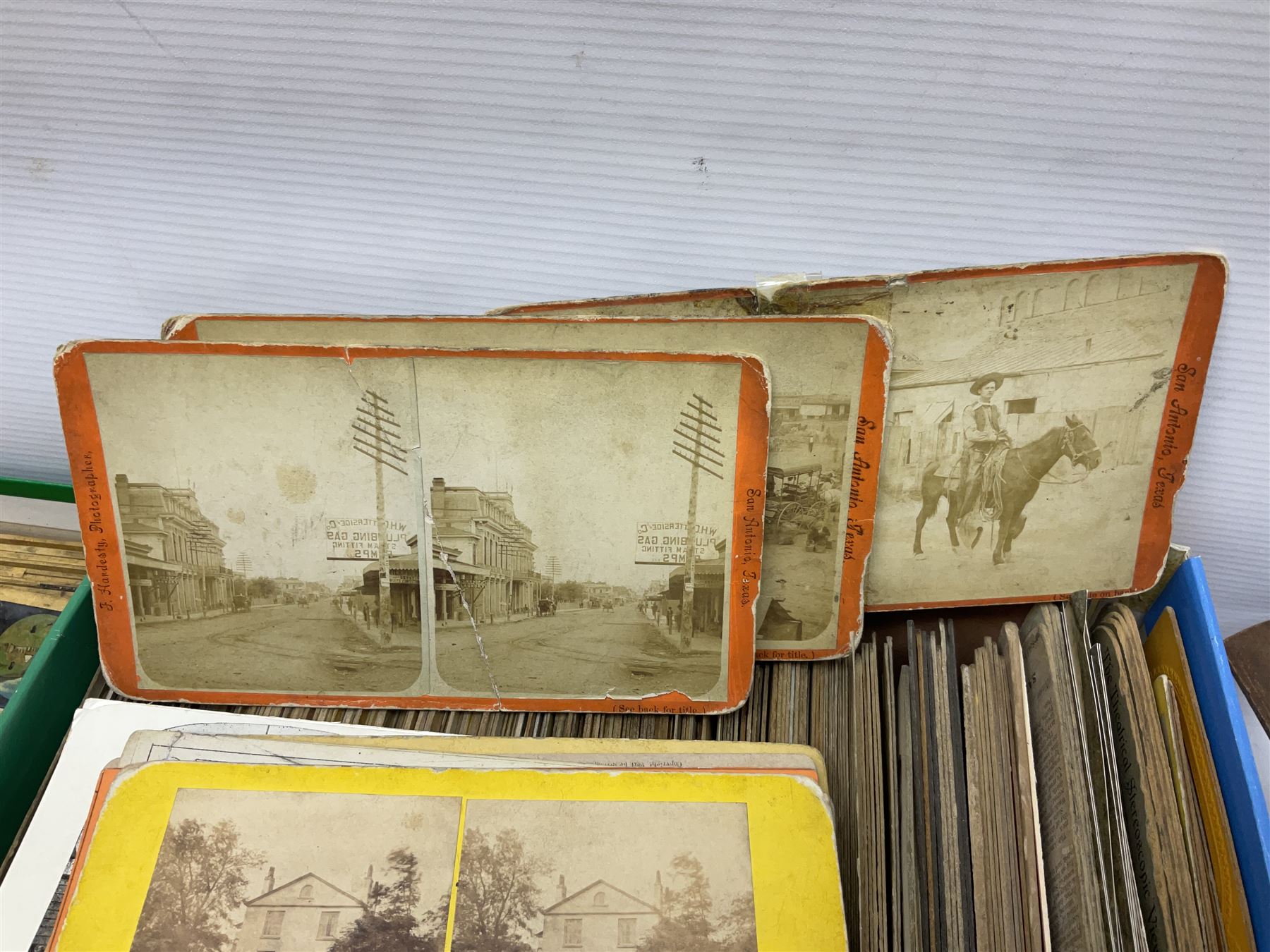 Collection of Victorian and later stereoscopic views, including local Scarborough scenes and mountaineering scenes, together with seven stereoscope viewers, including one viewer and some views by Underwood & Underwood