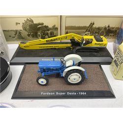 Eighteen Atlas edition 1/32 Tractor models including Eicher Tiger, Steyr 185a, Le Percheron T 25, etc, together with Atlas Dinky Guy Van 'Heinz' 920, and other diecast models 