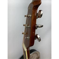 Ovation Ultra Series Model No.1512 electro acoustic guitar, 1980s/90s with textured black bowl back, natural spruce top and mahogany neck, serial no.232916 L104cm; in Hiscox Liteflite case with GuitarKes Workshop set-up and service certificate date October 2021
