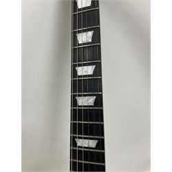 2010 Gibson Les Paul studio guitar, serial no101500537 in white finish with gold and pale green hardware, in Auden soft carry case, guitar L100cm