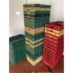 Approx. 56 Food grade plastic stacking trays - THIS LOT IS TO BE COLLECTED BY APPOINTMENT FROM DUGGLEBY STORAGE, GREAT HILL, EASTFIELD, SCARBOROUGH, YO11 3TX