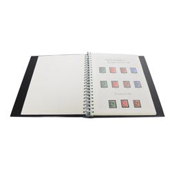 Great Britain stamps, Queen Victoria and later, including QV penny black with partial red MX cancel and three good margins, King Edward VII overprints, Queen Elizabeth II pre-decimal issues, many Queen Elizabeth II mint decimal stamps, etc, housed in four folders and one album