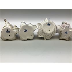 Lladro figures, Lolita model 5372, Carmencita model 5373, Valencianita model 5374 and Teresita model 5375