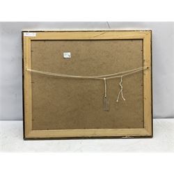 Neil Tyler (British 1945-): 'East Coast Trawler' in Scarborough Harbour, oil on board signed, titled on label verso 40cm x 50cm