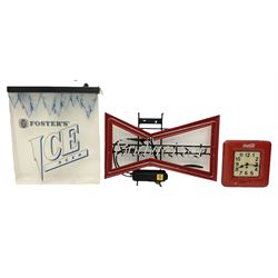 Electric neon Budweiser advertising sign