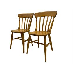 Two beech farmhouse chairs