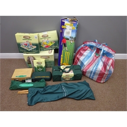  Garden games - 'Traditional garden games' tumbling tower, boxed traditional French boule, rounders set, garden snakes and ladders, bagged croquet set, junior cricket set, outdoor chess set, boule, large wooden dominoes, 'Garden golf driver' and 'Garden tangle'  