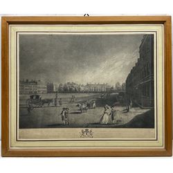 Collection of 18th century or later engravings by different hands to include; 'London', 'Whitby Abbey', 'The West Front of St Pauls Covent Garden' and 'The View of Bloomsbury Square', together with two other book print engravings of 'Britannia' and a colour engraving of Kirkstall Abbey max 48cm x 61cm (7)