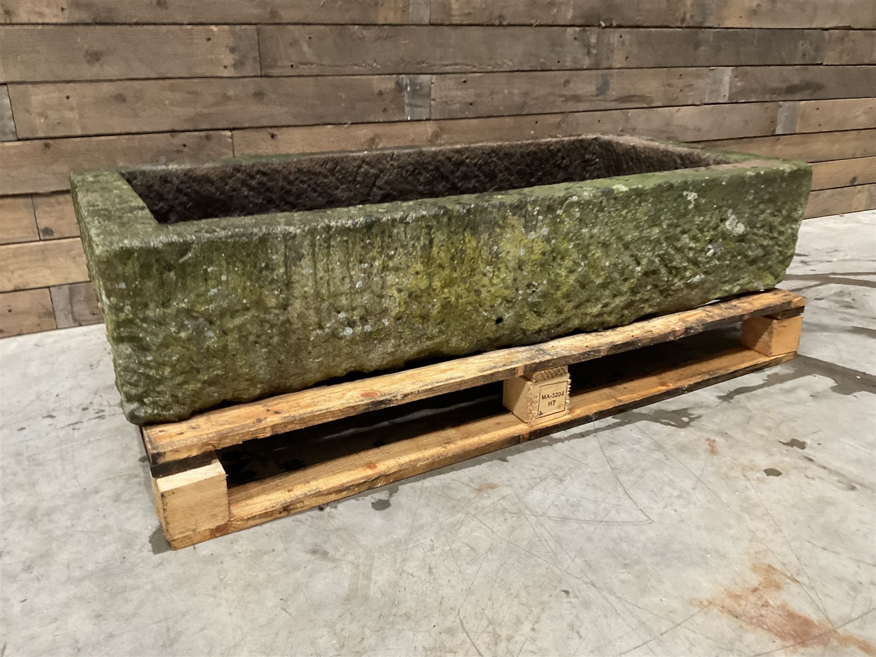 Large 19th century rectangular stone trough 