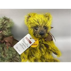 Two limited edition Charlie Bears, comprising Clothes Peg, 161/600, and Bean Sprout, 163/600, each designed by Isabelle Lee, from the Minimo Collection, both with tags 