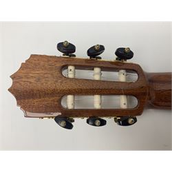 Juan Montes Rodriguez Spanish Flamenco acoustic guitar model R6; bears label dated 2020; in metallic finish fitted hard carrying case