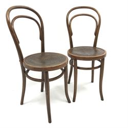 Pair vintage bentwood chairs, W37cm