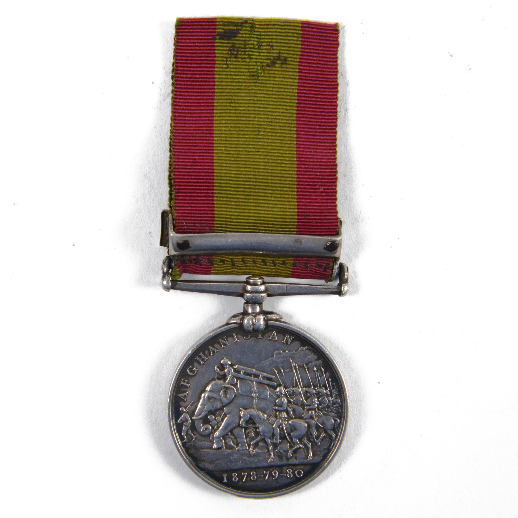 Victoria Second Afghan War medal with Kandahar clasp, name erased