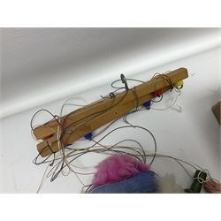 Three Pelham puppets - 'Brains' from Thunderbirds in blue/yellow box; Witch in yellow window box; and Macboozle in brown box (3)