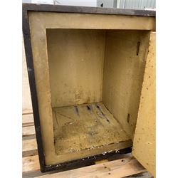 Victorian cast iron safe by Millers of London & Liverpool, with Millers 212 patent brass plate, no keys - THIS LOT IS TO BE COLLECTED BY APPOINTMENT FROM DUGGLEBY STORAGE, GREAT HILL, EASTFIELD, SCARBOROUGH, YO11 3TX