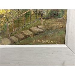 Gordon Clifford Barlow (British 1913-2005): 'Kettlewell - Yorkshire Dales', oil on board signed, titled on artist's studio label verso 37cm x 50cm 
Notes: Barlow was the protégé of Herbert Royle (1870-1958)