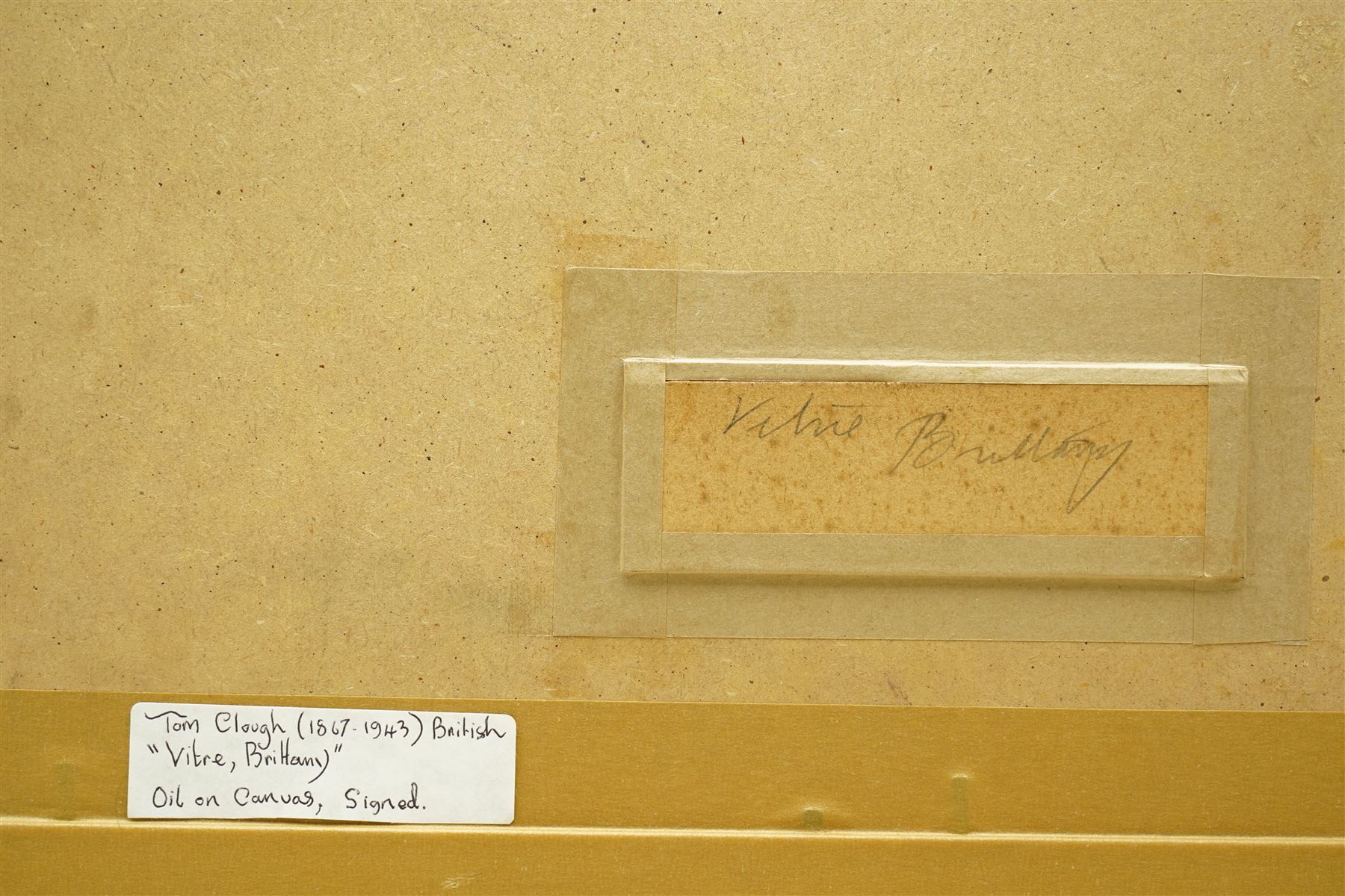 Tom Clough RCA (British 1867-1943): 'Vitre - Brittany', oil on canvas board signed, inscribed verso 26cm x 34cm