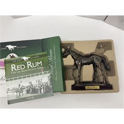 Atlas Editions pewter racehorses, to include Sea Bird, Kauto star etc  
