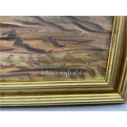 JE Longfield (20th century): Still Life with Buddha, oil on board signed 40cm x 50cm