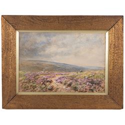 Sarah Ellen Weatherill (British 1836-1920): Riding over the Moors, watercolour signed 21cm x 30cm 