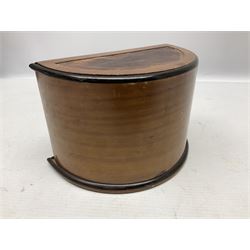Edwardian desk tidy with hidden revolving compartment, H11.5cm
