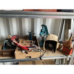 Quantity of tools, jack stands, drill on stand, saws and other items  - THIS LOT IS TO BE COLLECTED BY APPOINTMENT FROM DUGGLEBY STORAGE, GREAT HILL, EASTFIELD, SCARBOROUGH, YO11 3TX