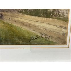 Frederick William Booty (British 1840-1924): Scarborough from the Italian Gardens, watercolour signed and dated 1919, 49cm x 74cm