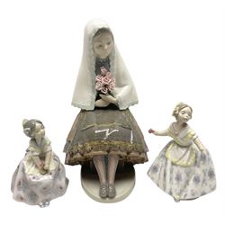 Three Lladro figures, comprising Marcelina no 5127, Pepita no 5372 and Terecita no 5375, largest example H25cm